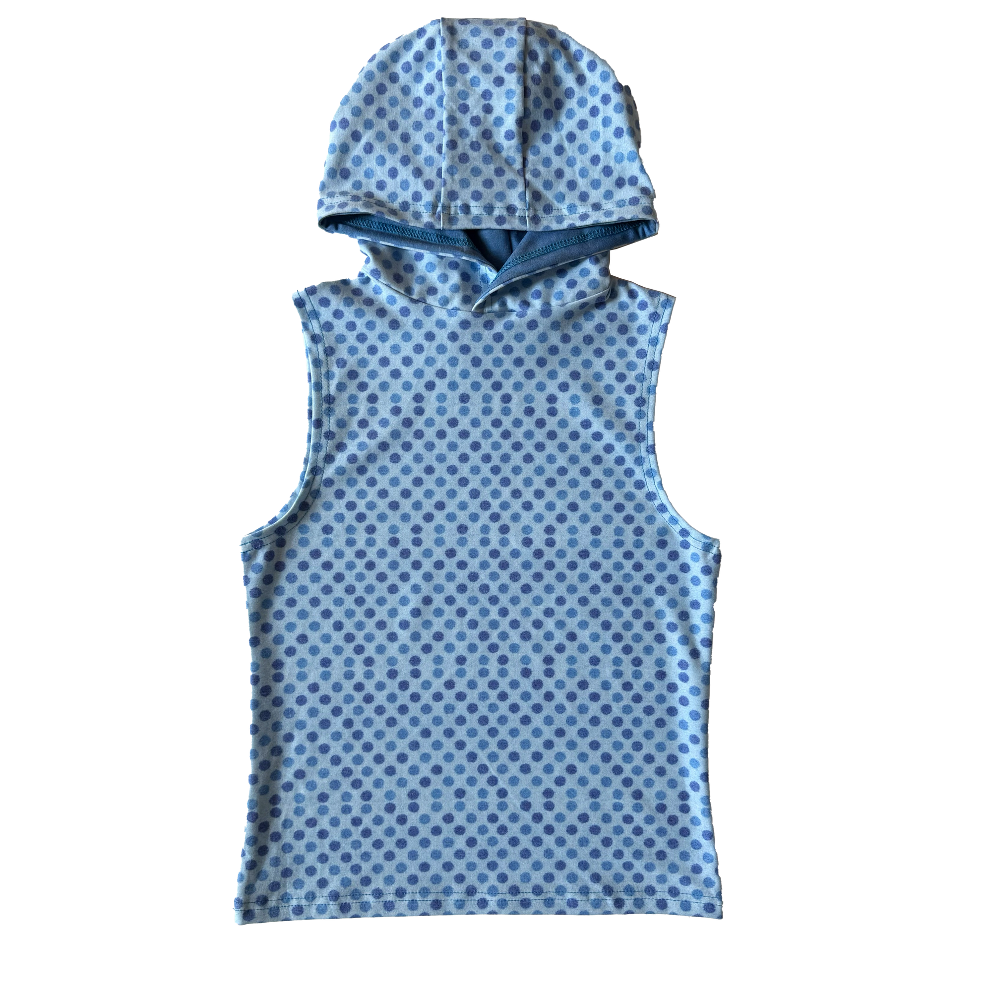polka dot hooded tank in sea