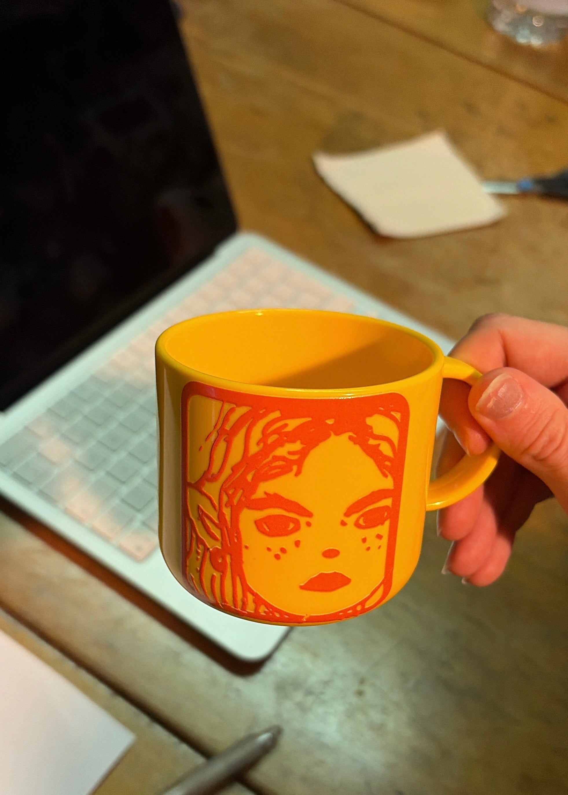 unbreakable yellow mug