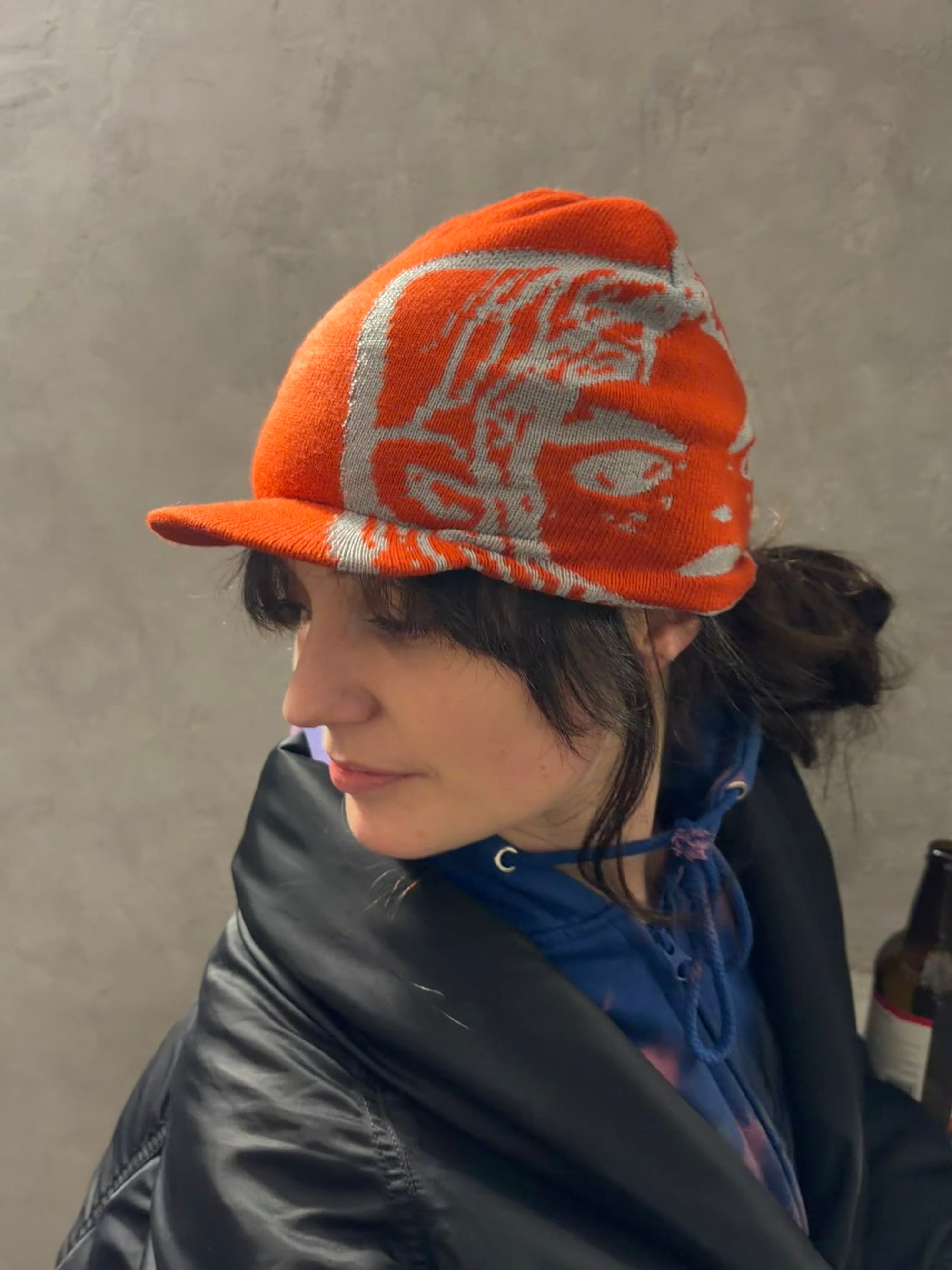 visor beanie - orange 3M
