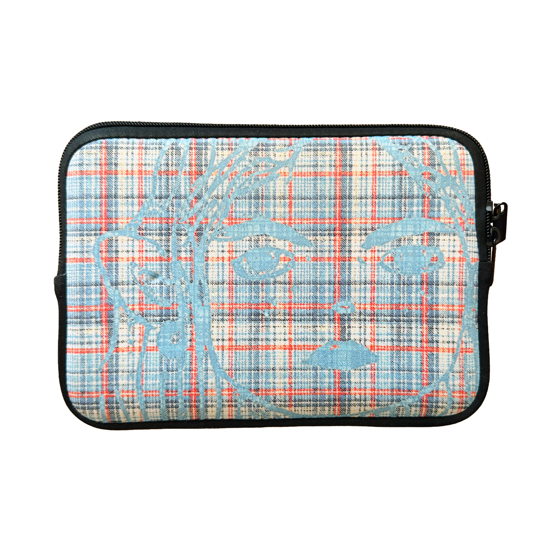 blue plaid - laptop / iPad sleeve
