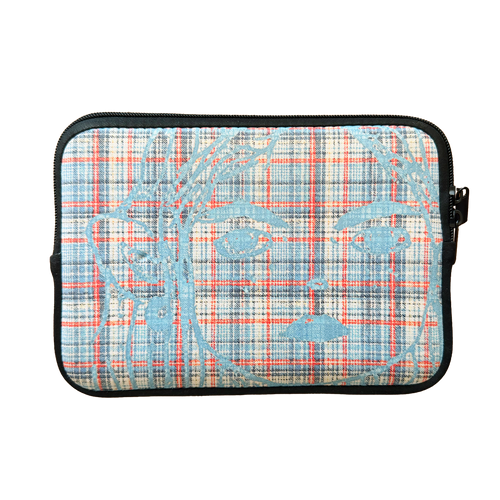 blue plaid - laptop / iPad sleeve