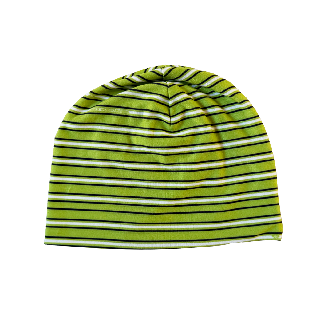 thin beanie - green stripe