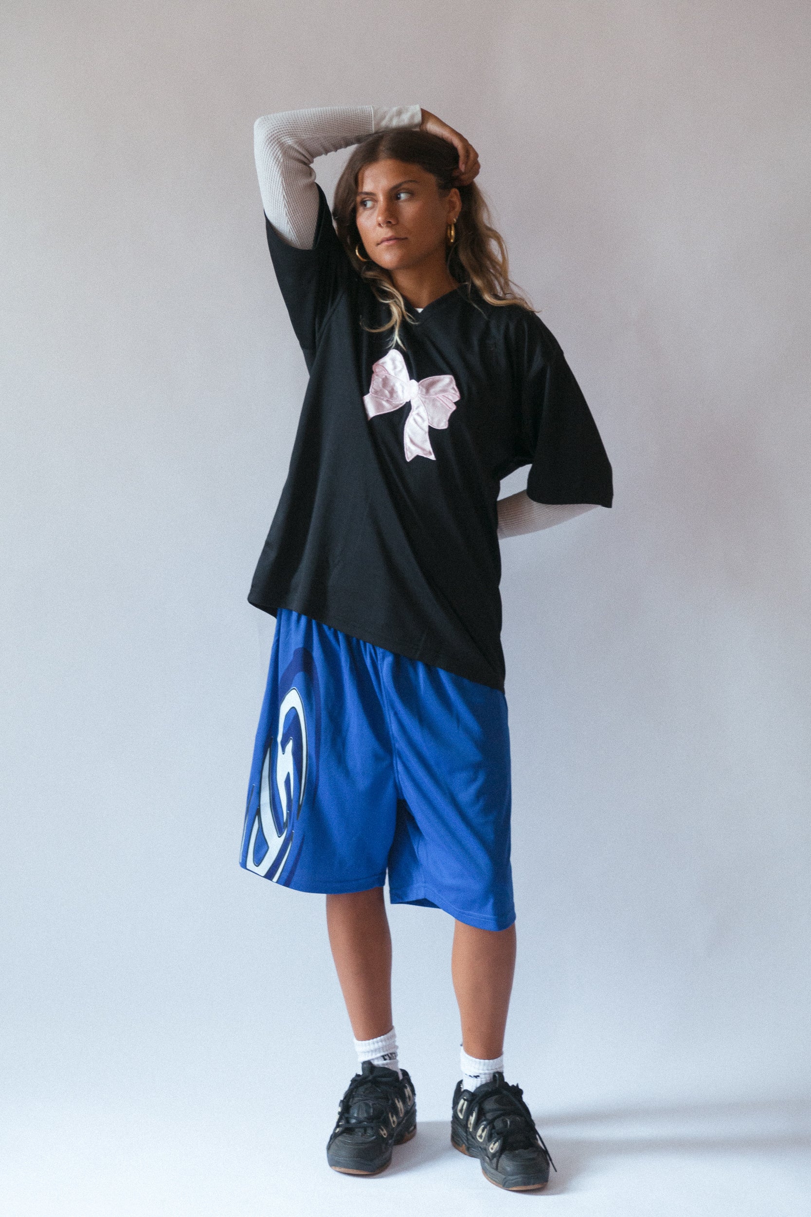 shark fin shorts - blue