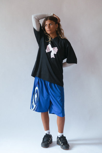 shark fin shorts - blue