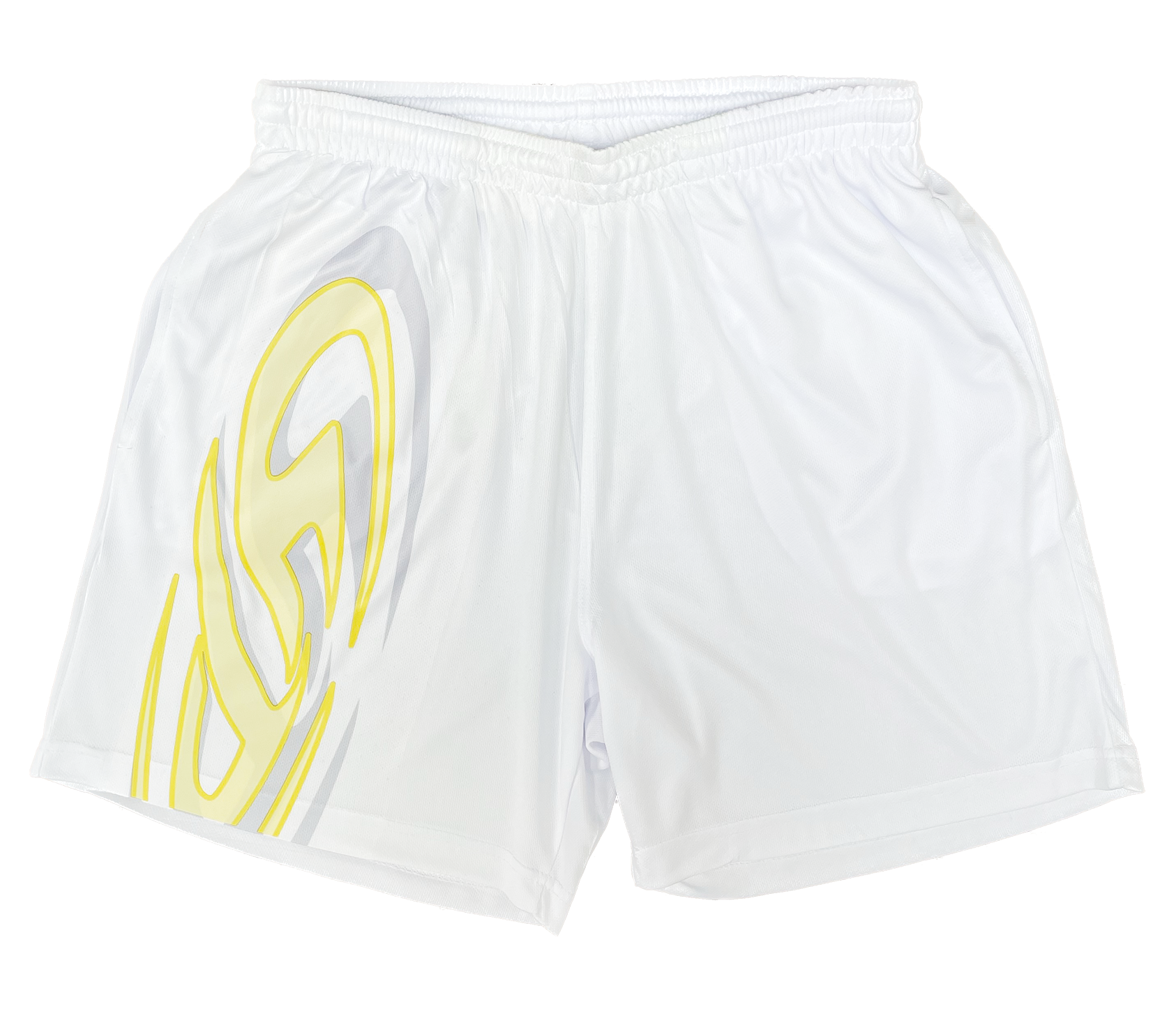 shark fin mesh shorts - white