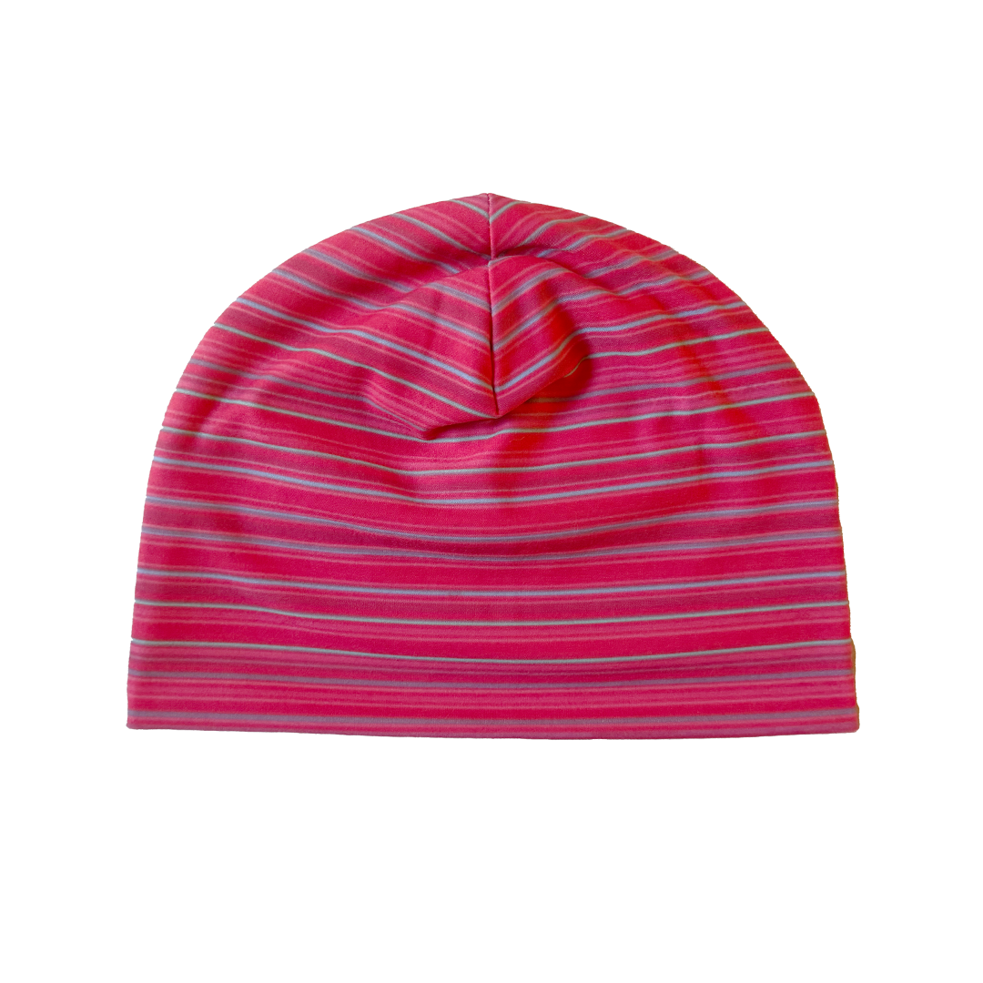 thin beanie - pink stripe