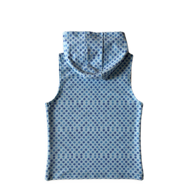 polka dot hooded tank in sea
