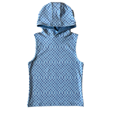 polka dot hooded tank in sea