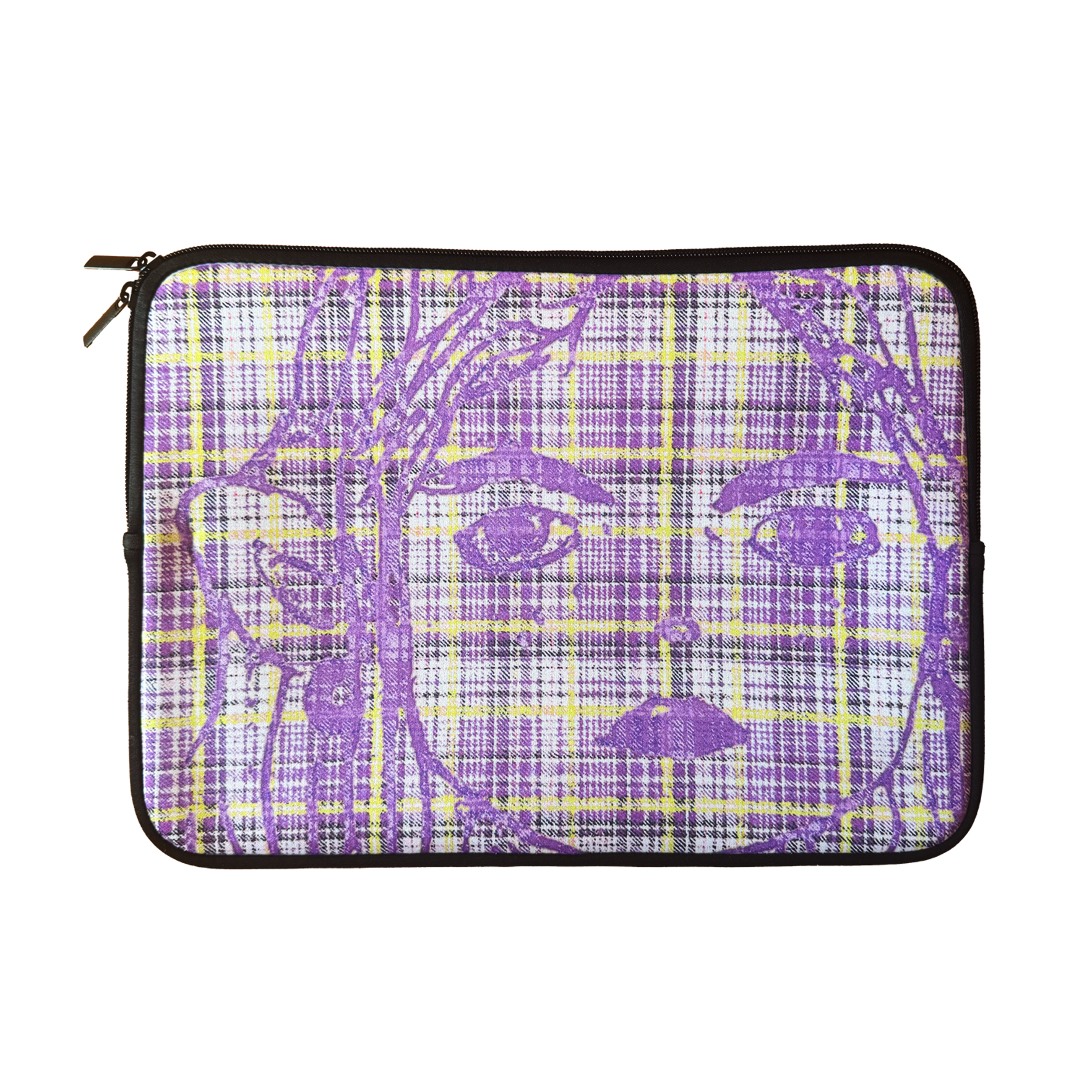 purple plaid - laptop / iPad sleeve