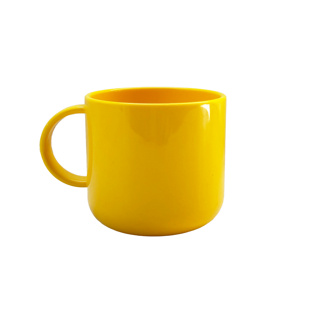 unbreakable yellow mug